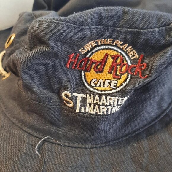 NEW ! Men Hard Rock Cafe St. Maarten Embroidered Bucket Hat Black - Picture 6 of 6